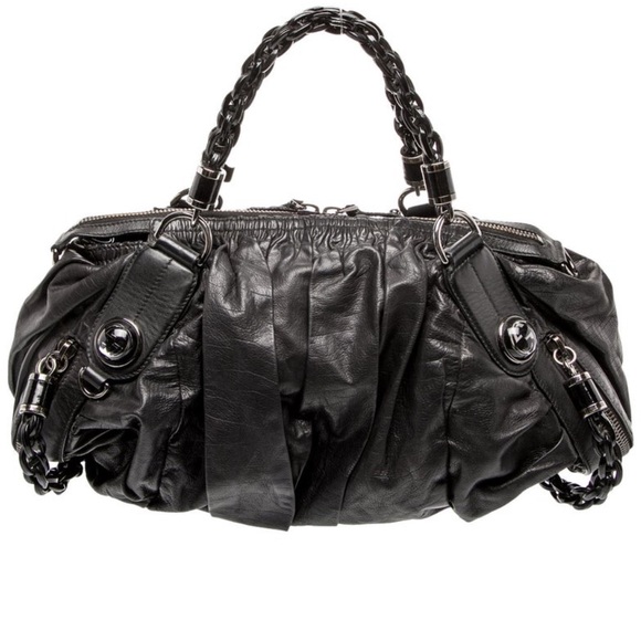 Authentic Gucci Galaxy Black Leather Shoulder Bag - Picture 1 of 12